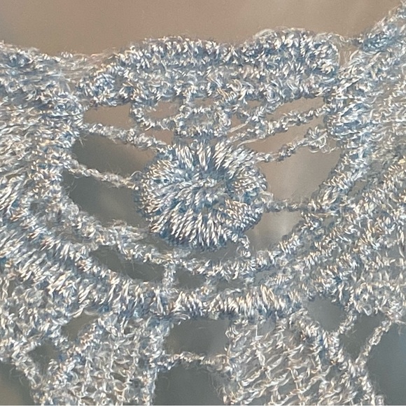 Sirens Light Blue Cowl Neck Lace Racerback Top Size Small - Picture 12 of 16